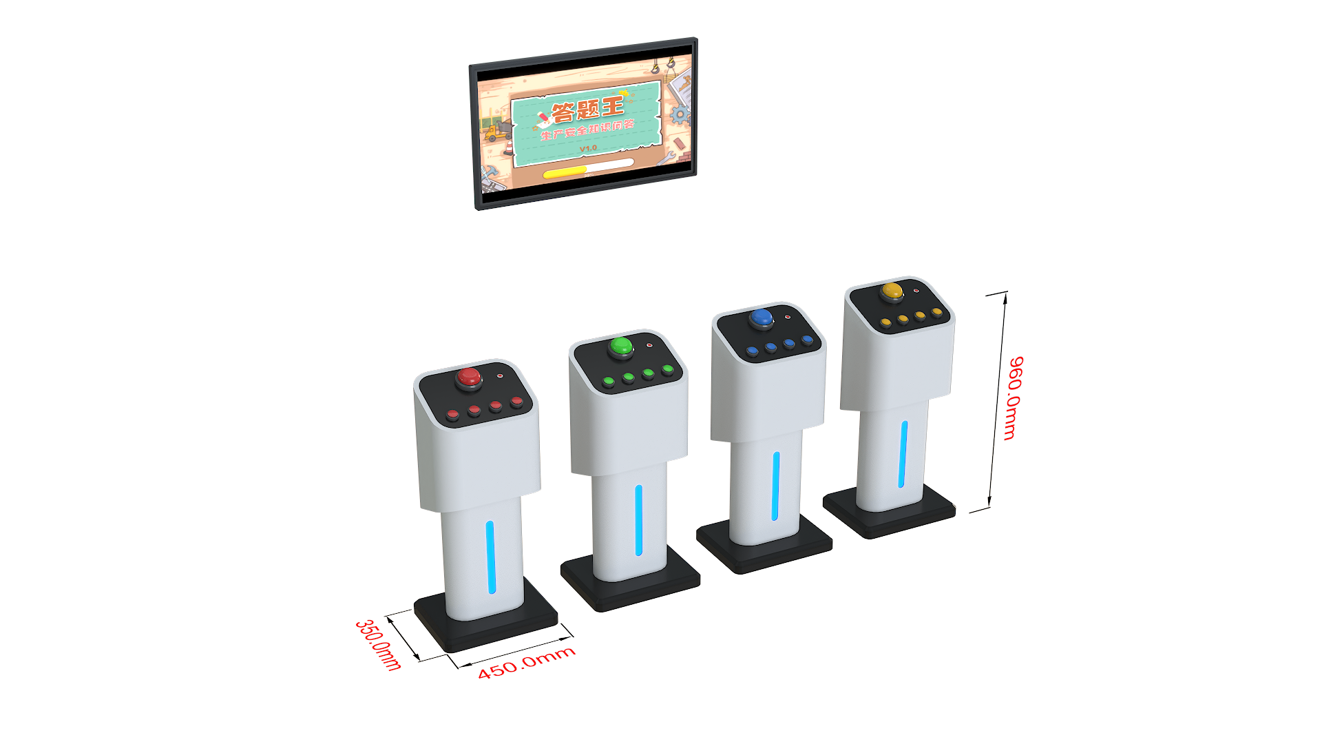 Multiplayer Safety Quiz Buzzer Machine